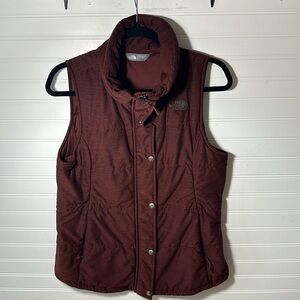Women’s Burgundy North Face Vest Size Medium
